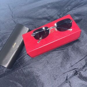 Cartier Sunglasses with Silver and Red Details